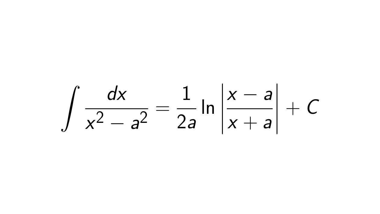 Read more about the article Integral of 1/(x^2 – a^2)